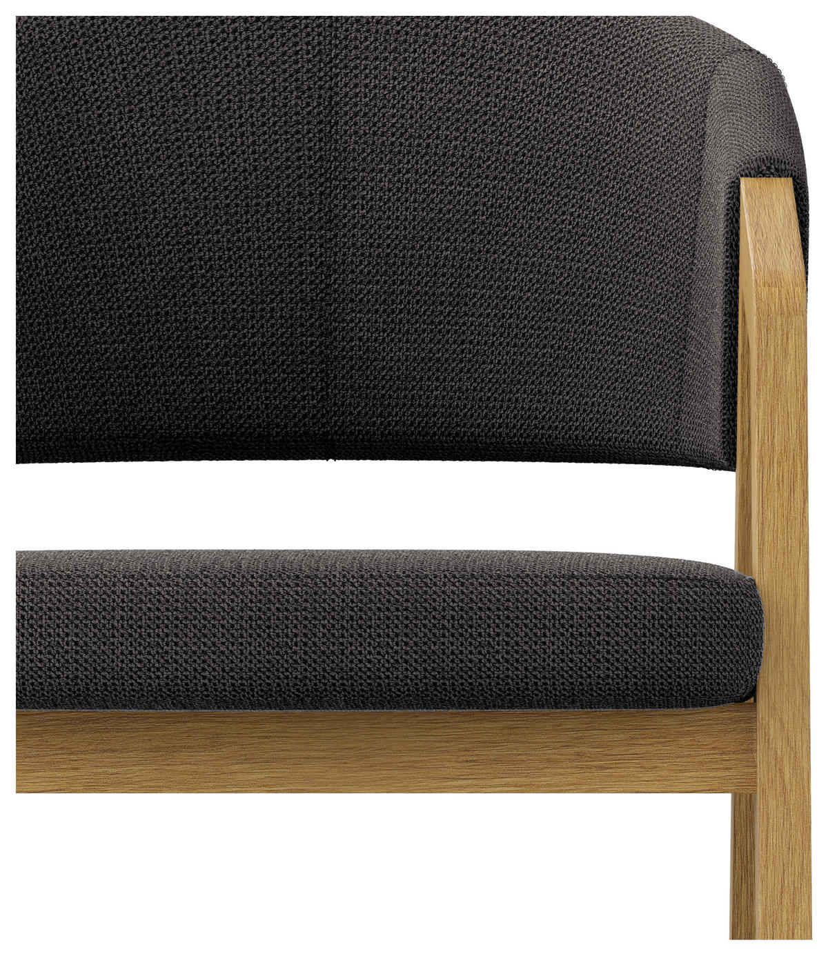ARMLEHNSTUHL  in Mikrofaser  - Eichefarben/Schwarz, KONVENTIONELL, Holz/Textil (59/96/60cm) - Carryhome