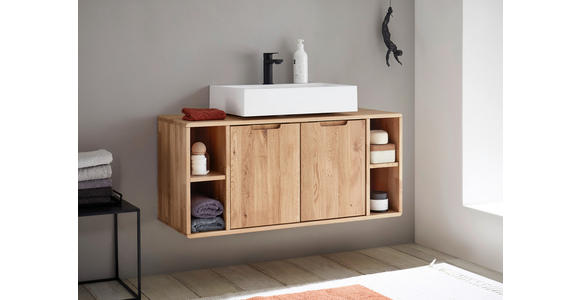 WASCHBECKENUNTERSCHRANK 105/48/40 cm  - Wildeiche, Basics, Holz (105/48/40cm) - Linea Natura