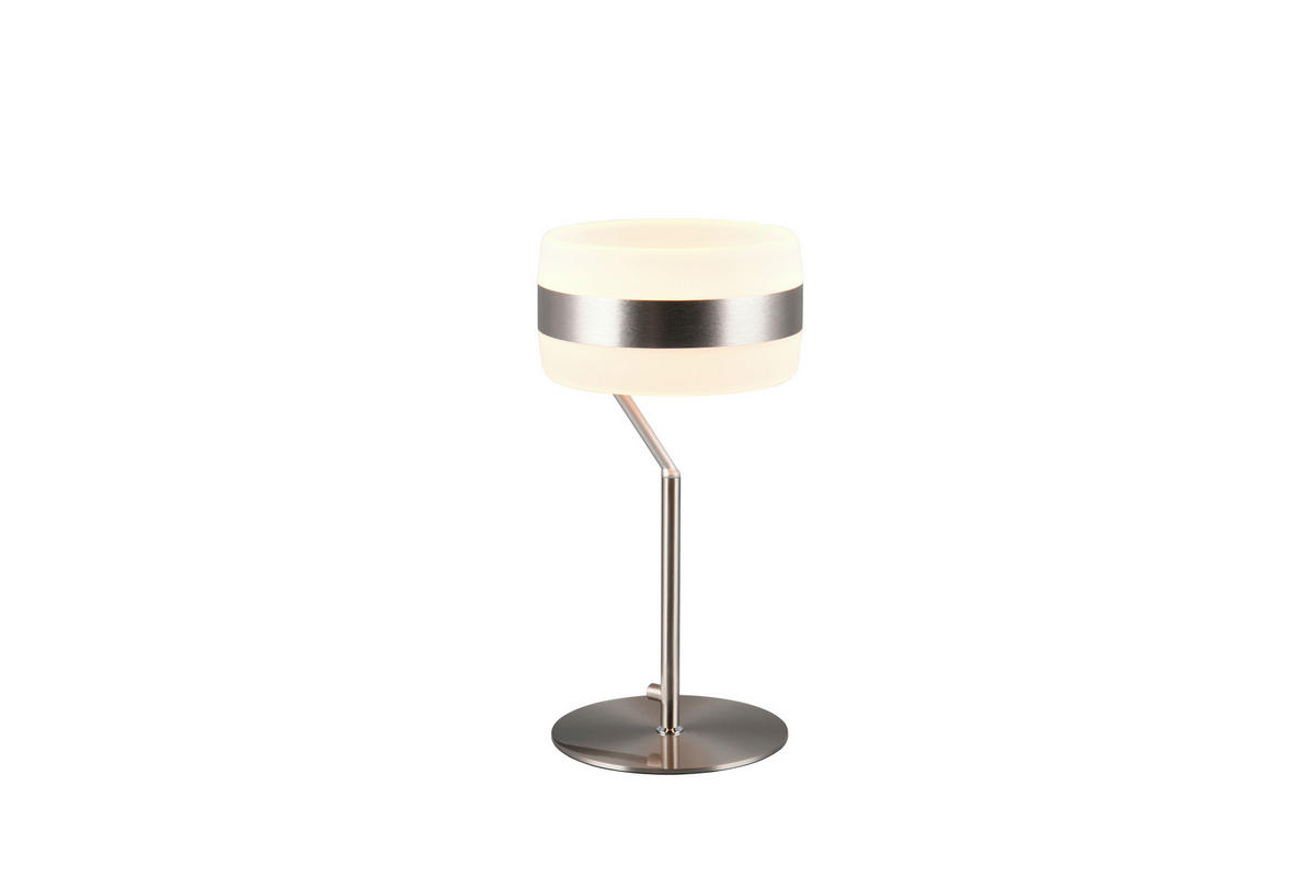 LED-TISCHLEUCHTE - Weiss/Nickelfarben, Design, Kunststoff/Metall (15/30cm) - Trio Leuchten
