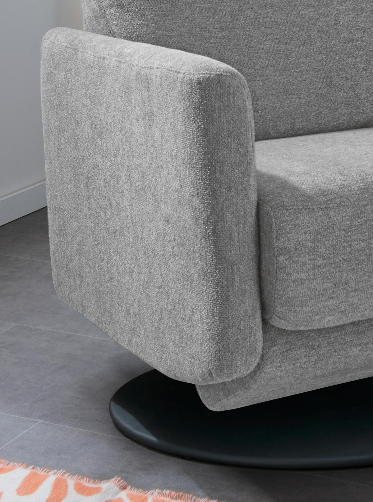 RELAXSESSEL in Textil Silberfarben  - Silberfarben/Schwarz, Modern, Textil/Metall (77/105/87-154cm) - Livetastic