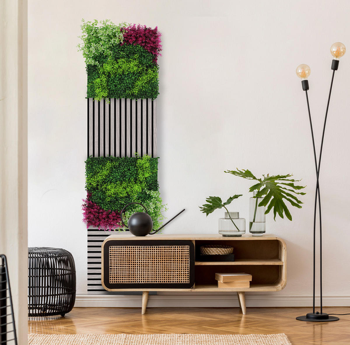 AKUSTIKPANEEL Modular Wall System Design Flora 52/52/4 cm  - Multicolor, MODERN, Kunststoff (52/52/4cm) - Jangal