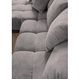 ECKSOFA  in Plüsch Grau  190/288 cm  - Dunkelbraun/Grau, KONVENTIONELL, Holz/Textil (190/288cm) - Carryhome