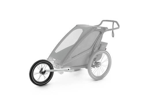 GELÄNDERAD Chariot Jogging Kit Single  - Silberfarben/Schwarz, Basics, Kunststoff/Metall - Thule