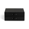 SCHUBLADENBOX    25.5/33.5/14.5 cm  - Schwarz, Basics, Karton/Leder (25.5/33.5/14.5cm)