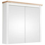 SPIEGELSCHRANK 80/80/20 cm  - Weiß/Eiche San Remo, ROMANTIK / LANDHAUS, Glas/Holzwerkstoff (80/80/20cm) - Xora