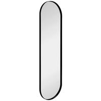 WANDSPIEGEL 40/150/3 cm    in oval  - Schwarz, MODERN, Glas/Metall (40/150/3cm)