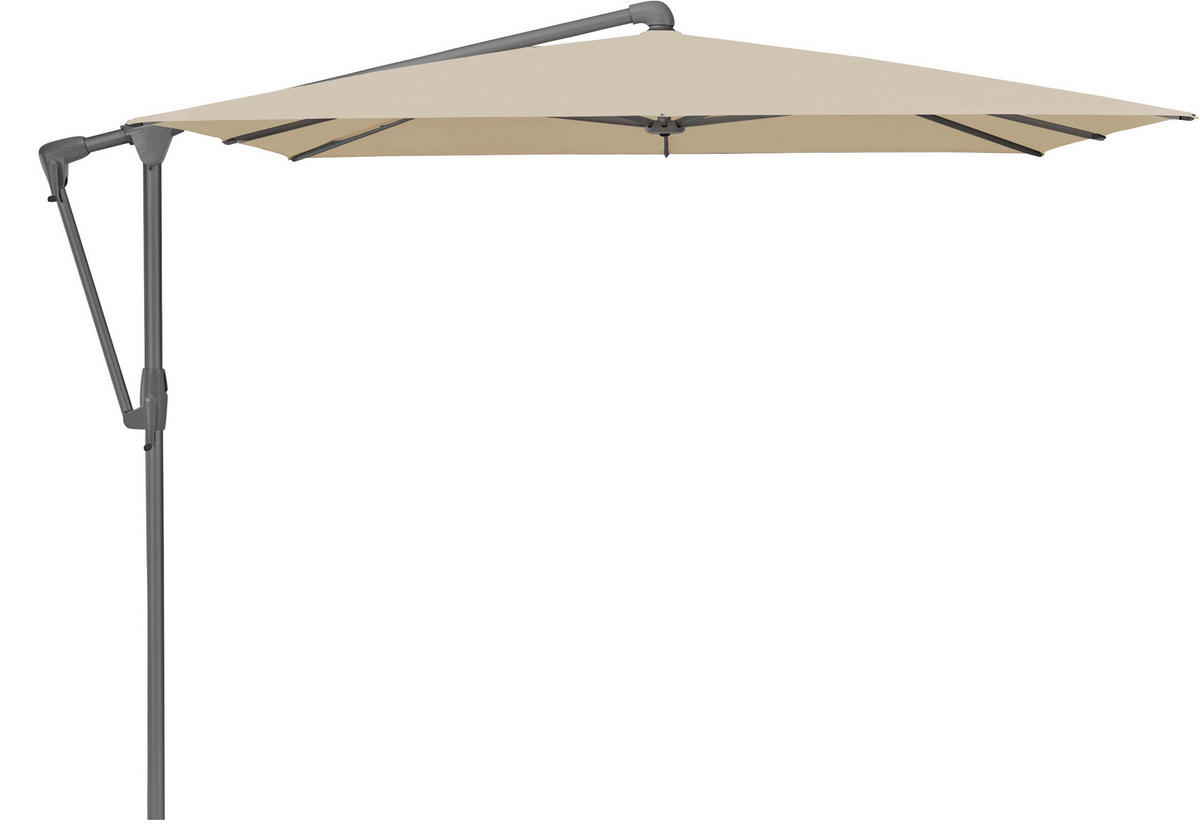 AMPELSCHIRM 300x240 cm Creme  - Anthrazit/Creme, Basics, Textil/Metall (300/240cm) - Glatz