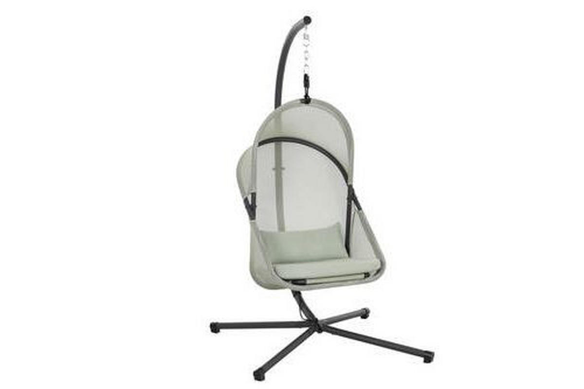HÄNGESESSEL 123/195/106 cm  - Anthrazit/Grün, KONVENTIONELL, Kunststoff/Textil (123/195/106cm) - Siena Garden