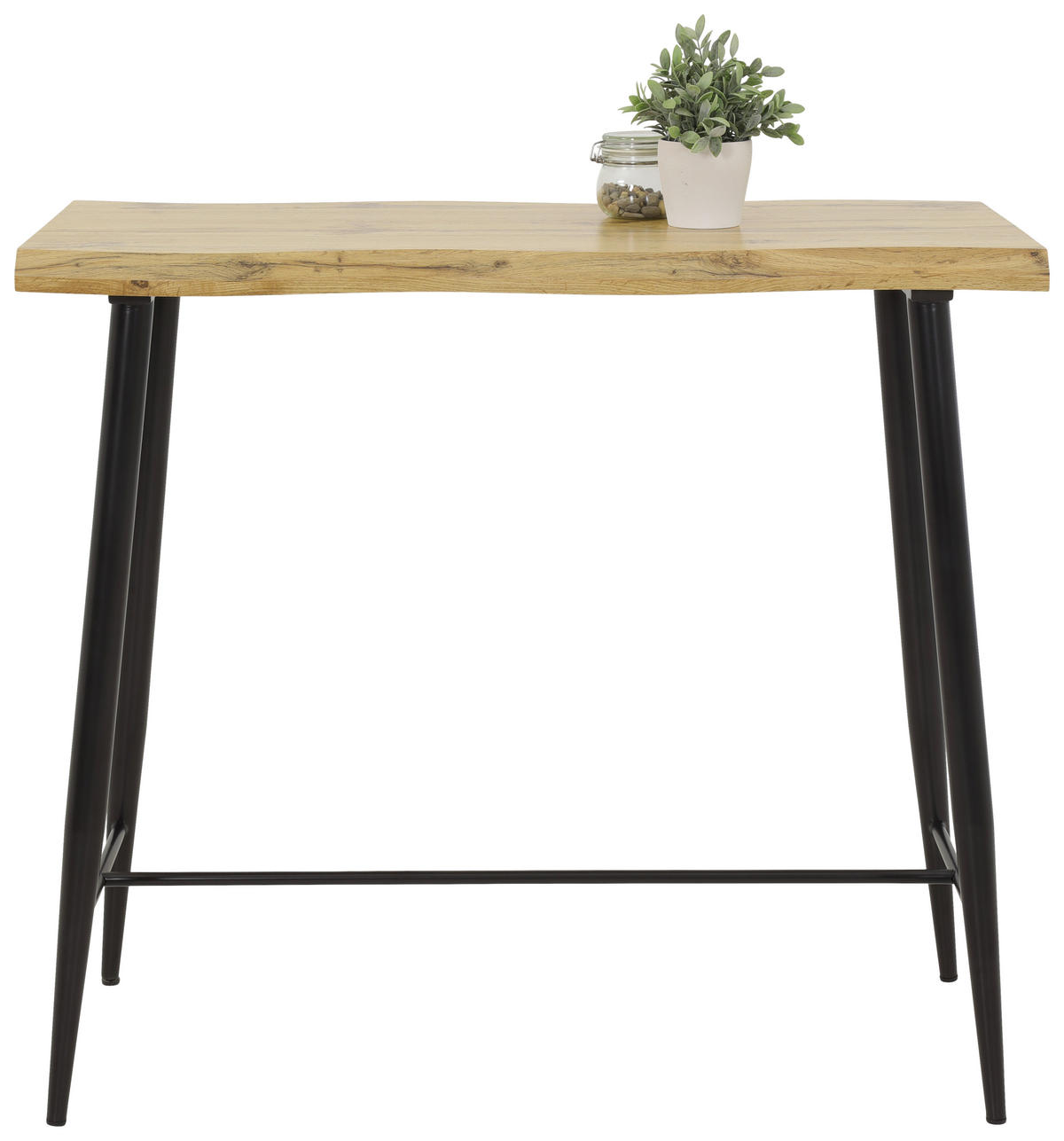 BARTISCH in Metall, Holzwerkstoff 120/60/108,5 cm   - Eichefarben/Schwarz, MODERN, Holzwerkstoff/Metall (120/60/108,5cm) - MID.YOU