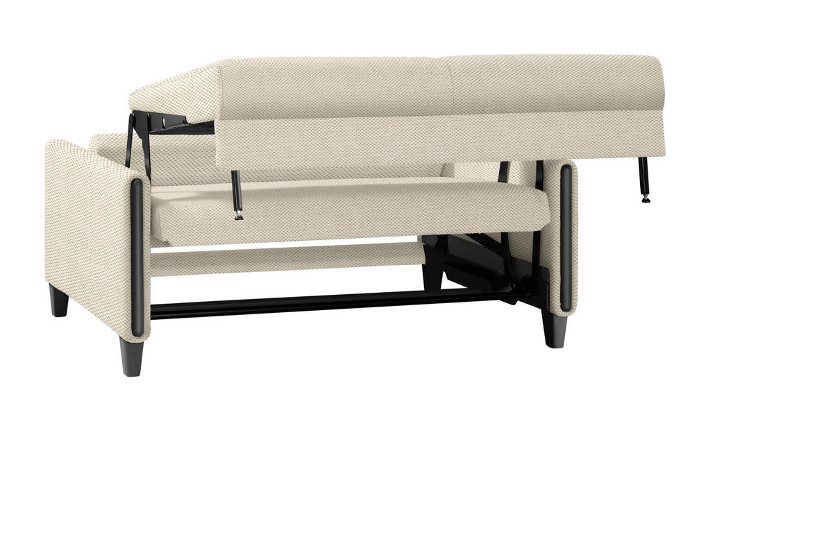 SCHLAFSOFA in Holz, Textil Creme, Schwarz  - Creme/Schwarz, Design, Holz/Textil (174/88/104cm) - Niels Andersson