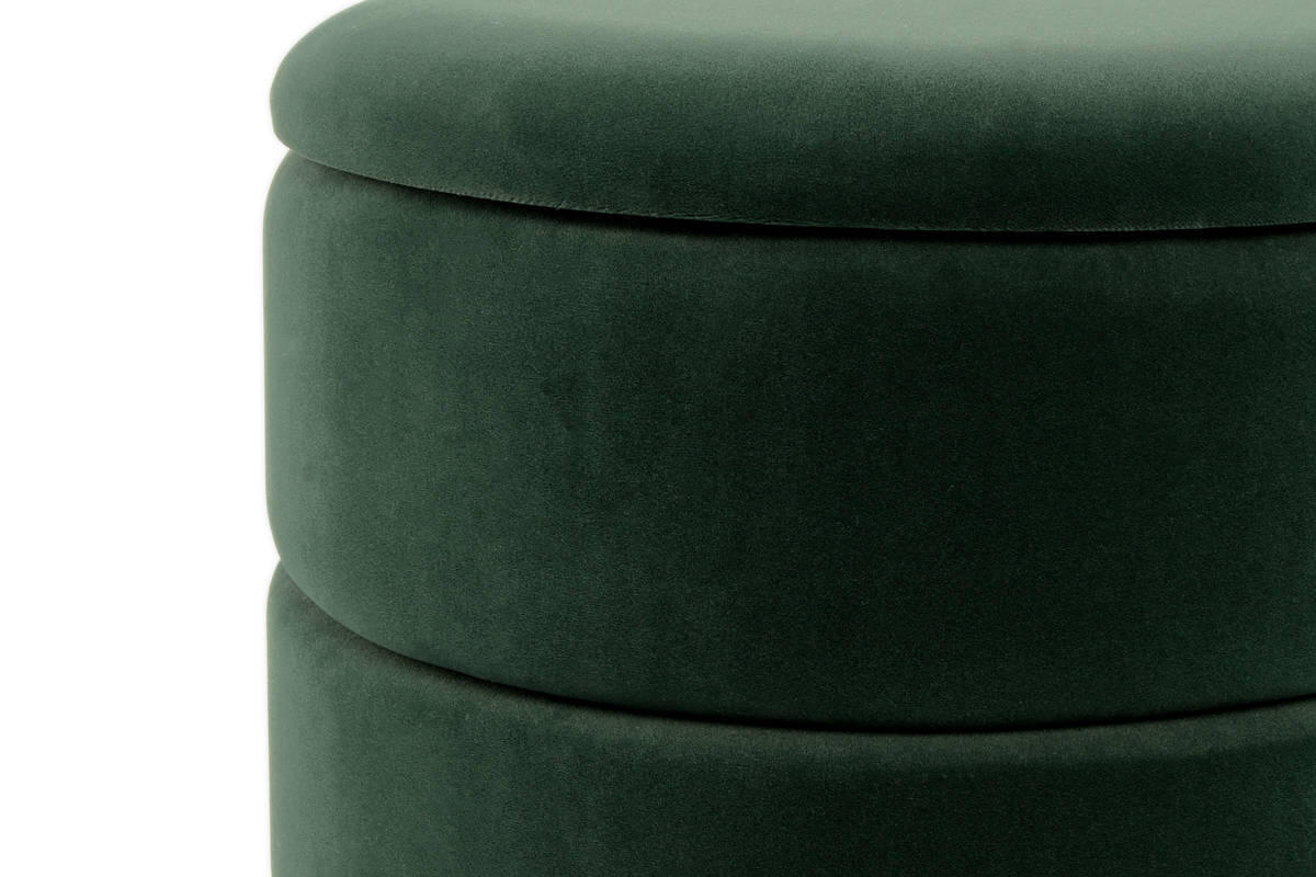 HOCKER in Metall, Kunststoff, Textil, Holzwerkstoff Grün, Goldfarben  - Goldfarben/Grün, Basics, Holzwerkstoff/Kunststoff (37,5/41/37,5cm) - Kayoom