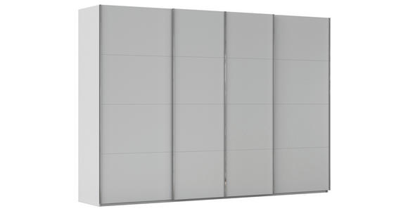 SCHWEBETÜRENSCHRANK  in Seidengrau  - Chromfarben/Seidengrau, Design, Holzwerkstoff/Metall (316/223/68cm) - Novel