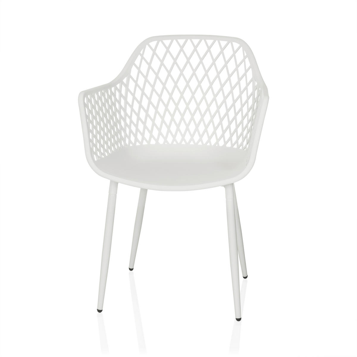 GARTENSTUHL Weiß  - Weiß, MODERN, Kunststoff/Metall (56/81/50cm) - MID.YOU