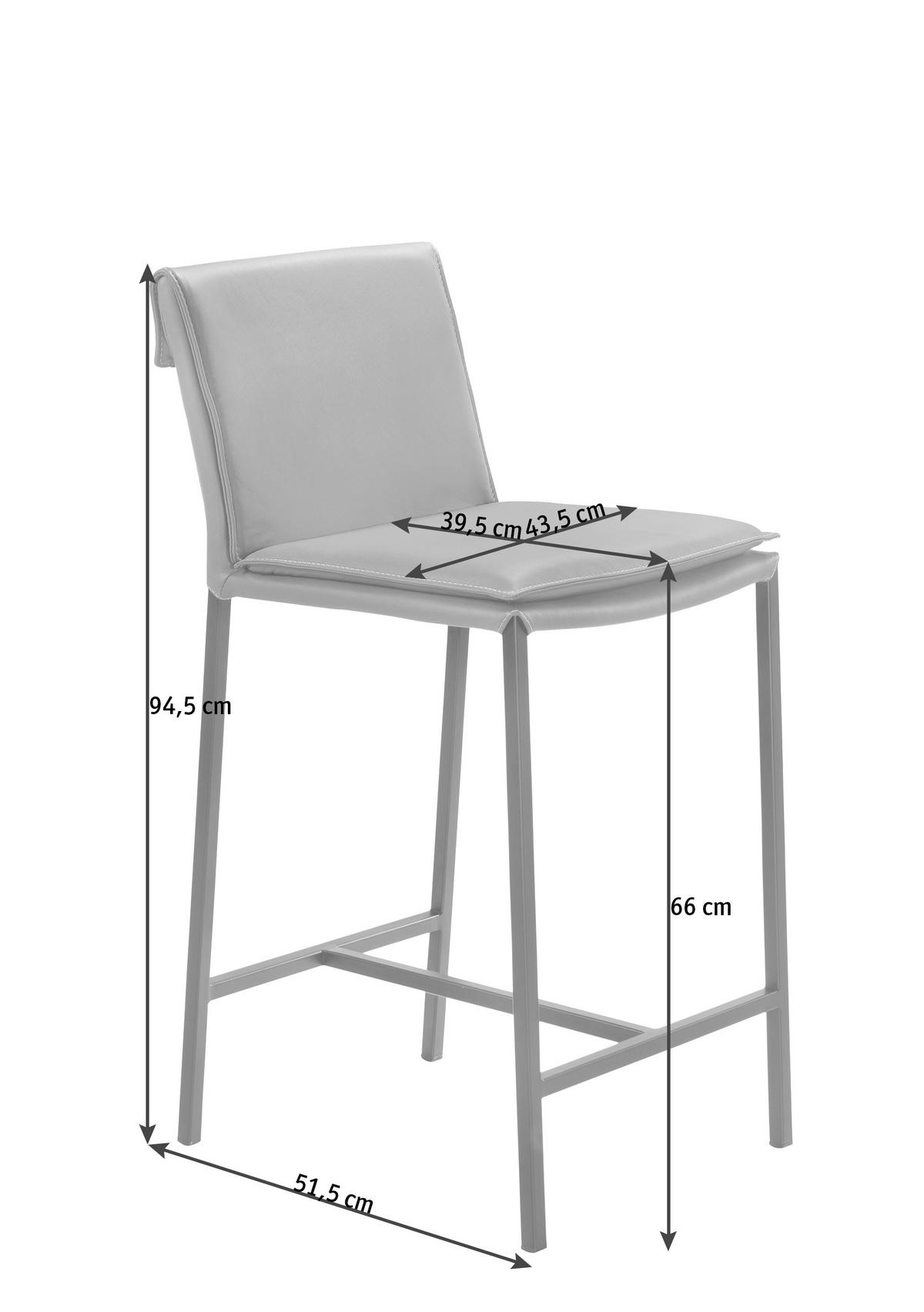 BARHOCKERMetall, Leder Braun, Schwarz  - Beige/Schwarz, Design, Leder/Metall (43,5/94,5/51,5cm) - Lomoco