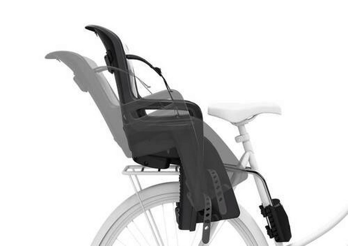 FAHRRADKINDERSITZ - Dunkelgrau/Hellgrau, Basics, Kunststoff/Textil (82/45/40cm) - Thule