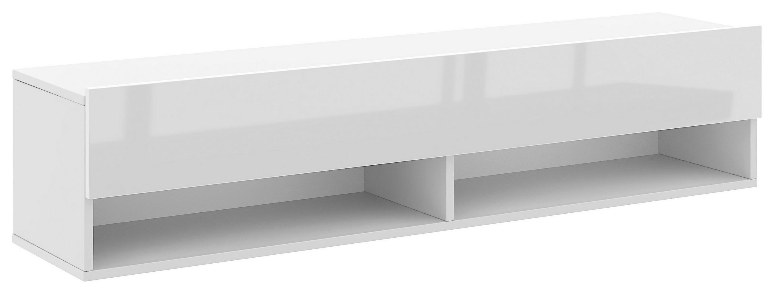 LOWBOARD DERBY  in 140/31,5/32,5 cm  - Weiß Hochglanz/Weiß, Design, Holzwerkstoff (140/31,5/32,5cm) - Livetastic