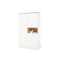 BABYKLEIDERSCHRANK Linje Naturfarben, Weiß  - Naturfarben/Weiß, Basics, Holz (110 cm/188 cm/52 cmcm) - Pinolino