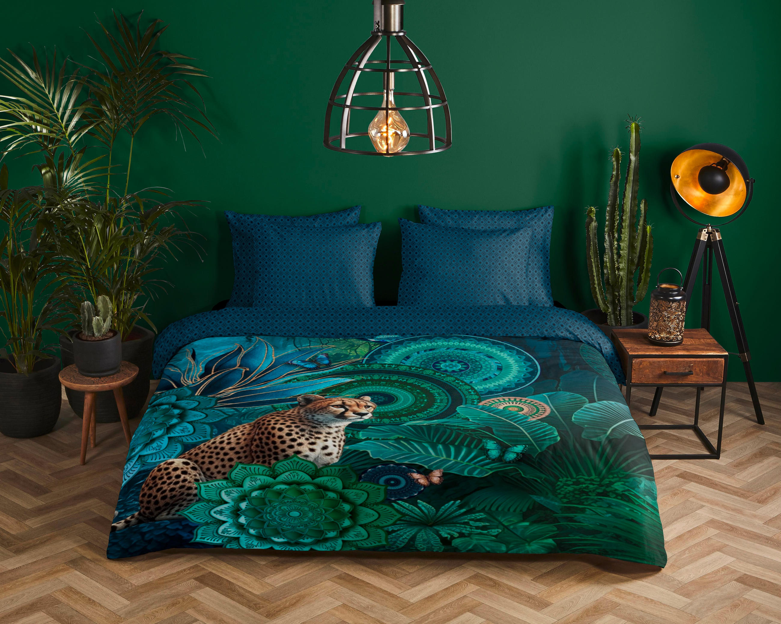BETTWÄSCHE HIP Satin 140/200 cm  - Blau/Multicolor, Design, Textil (140/200cm)