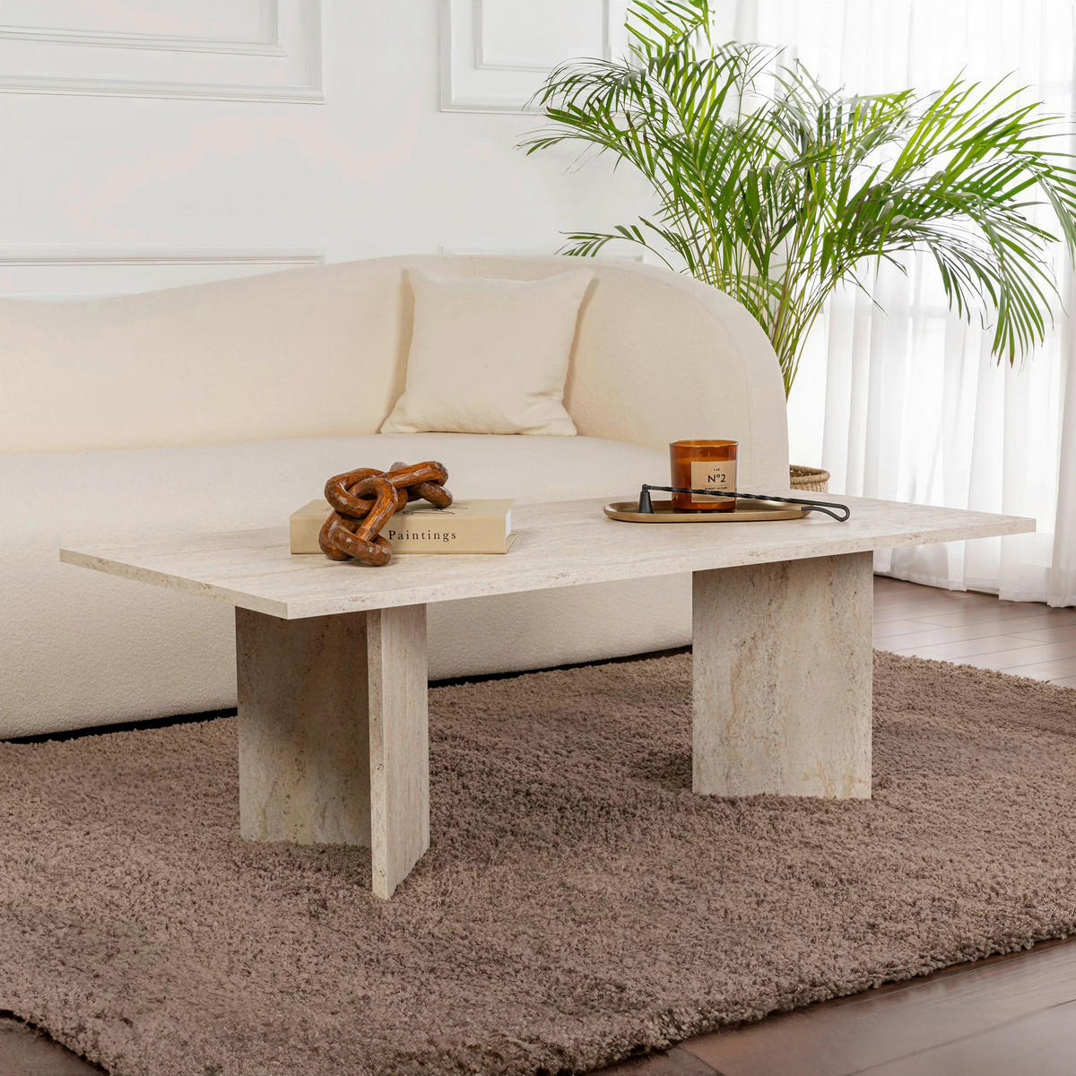 COUCHTISCH in Holzwerkstoff  - Elfenbein, Design, Holzwerkstoff (119/40/60cm) - MID.YOU