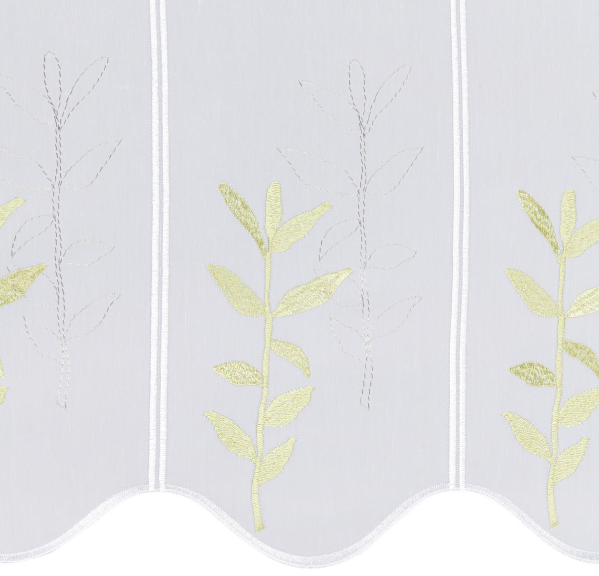 VITRÁZSFÜGGÖNY 70 cm  - fehér/zöld, Design, textil (70cm) - Esposa