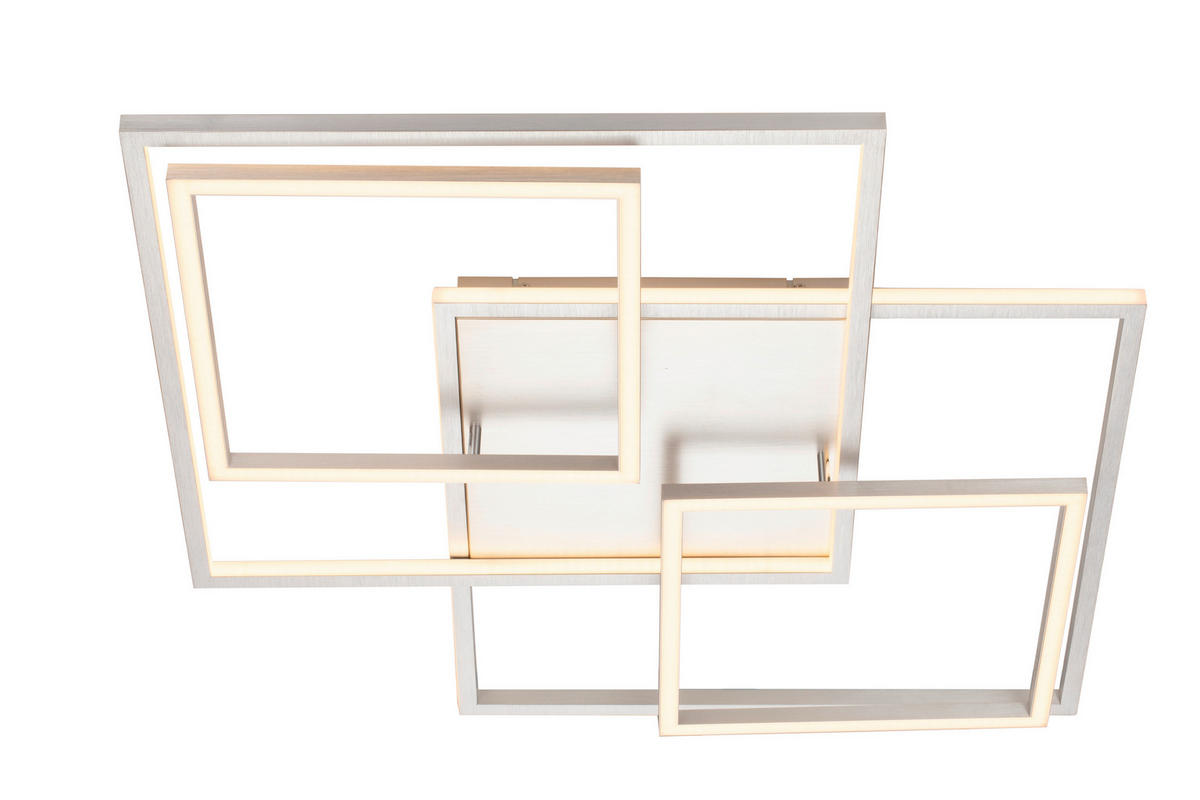 LED-DECKENLEUCHTE 71,5/71,5/8,5 cm   - Chromfarben/Weiß, Trend, Kunststoff/Metall (71,5/71,5/8,5cm) - Novel