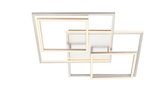 LED-DECKENLEUCHTE 71,5/71,5/8,5 cm   - Chromfarben/Weiß, Trend, Kunststoff/Metall (71,5/71,5/8,5cm) - Novel