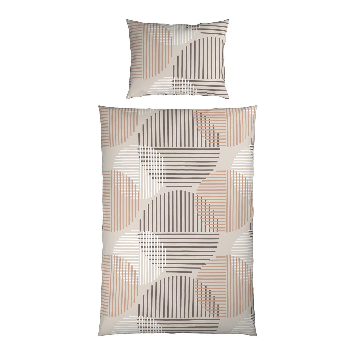 BETTWÄSCHE 2-teilig Satin 140/200 cm  - Braun, KONVENTIONELL, Textil (140/200cm) - Novel