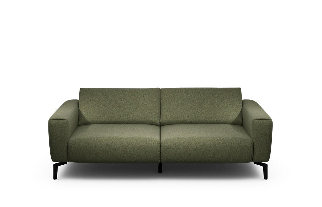 2,5-SITZER Chenille Waldgrün  - Waldgrün/Schwarz, Design, Textil/Metall (220/86/86-94cm) - SENSOO