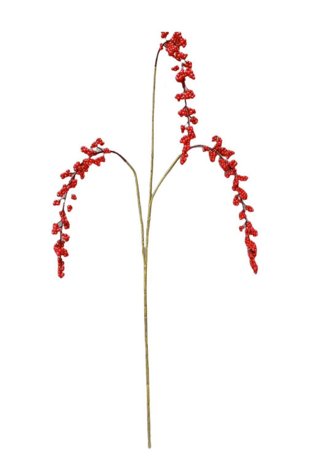 KUNSTBLUME - Hellrot, Basics, Kunststoff (110cm)