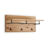 GARDEROBENPANEEL  in 80/37/36 cm  - Wildeiche, Natur, Holz/Metall (80/37/36cm) - Linea Natura