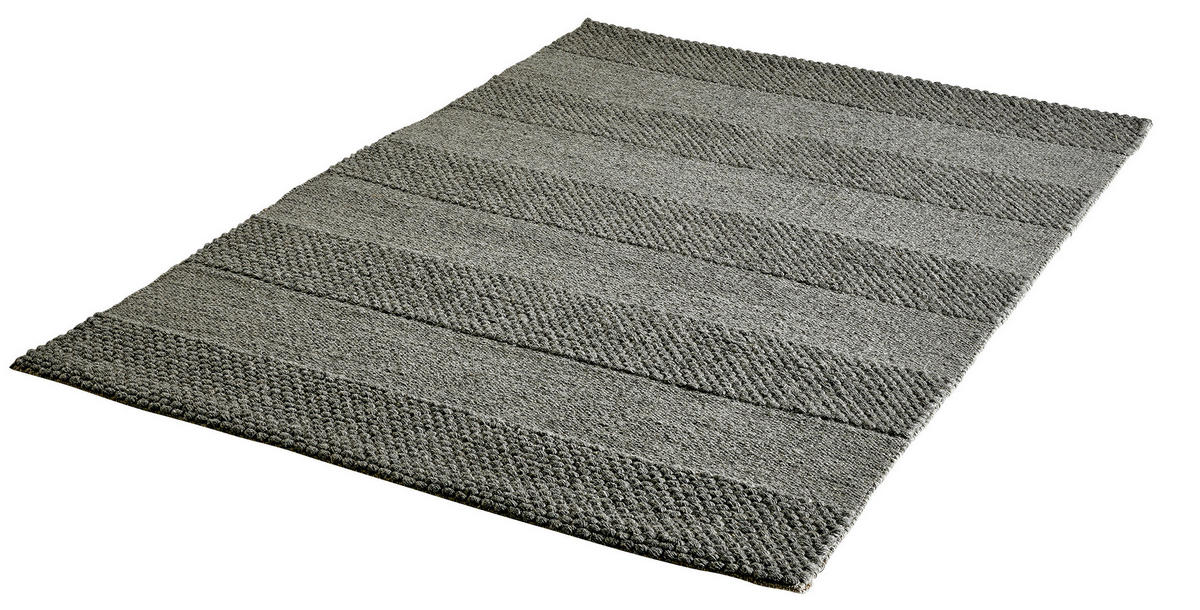 HANDWEBTEPPICH 80/150 cm Grau  - Grau, Basics, Textil (80/150cm) - Obsession