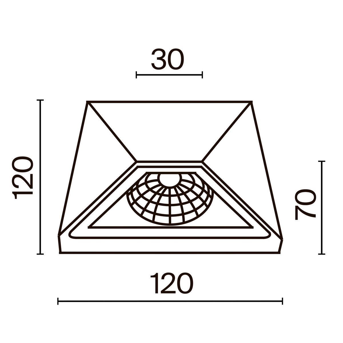 VENKOVNÍ NÁSTĚNNÉ SVÍTIDLO - černá, Moderní, kov/sklo (12/12/7cm)