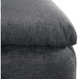 HOCKER Flachgewebe Anthrazit  - Anthrazit/Schwarz, KONVENTIONELL, Holz/Textil (75/45/75cm) - Carryhome