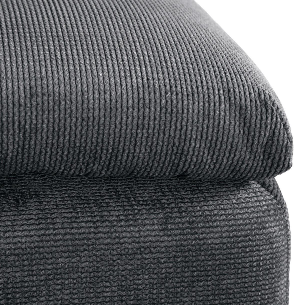 HOCKER in Textil Anthrazit  - Anthrazit/Schwarz, Konventionell, Holz/Textil (75/45/75cm) - MID.YOU