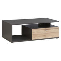 KONFERENČNÍ STOLEK, barvy dubu, tmavě šedá, kov, plast, kompozitní dřevo, 120/59/40 cm - barvy dubu/tmavě šedá, Konvenční, kov/kompozitní dřevo (120/59/40cm) - MID.YOU