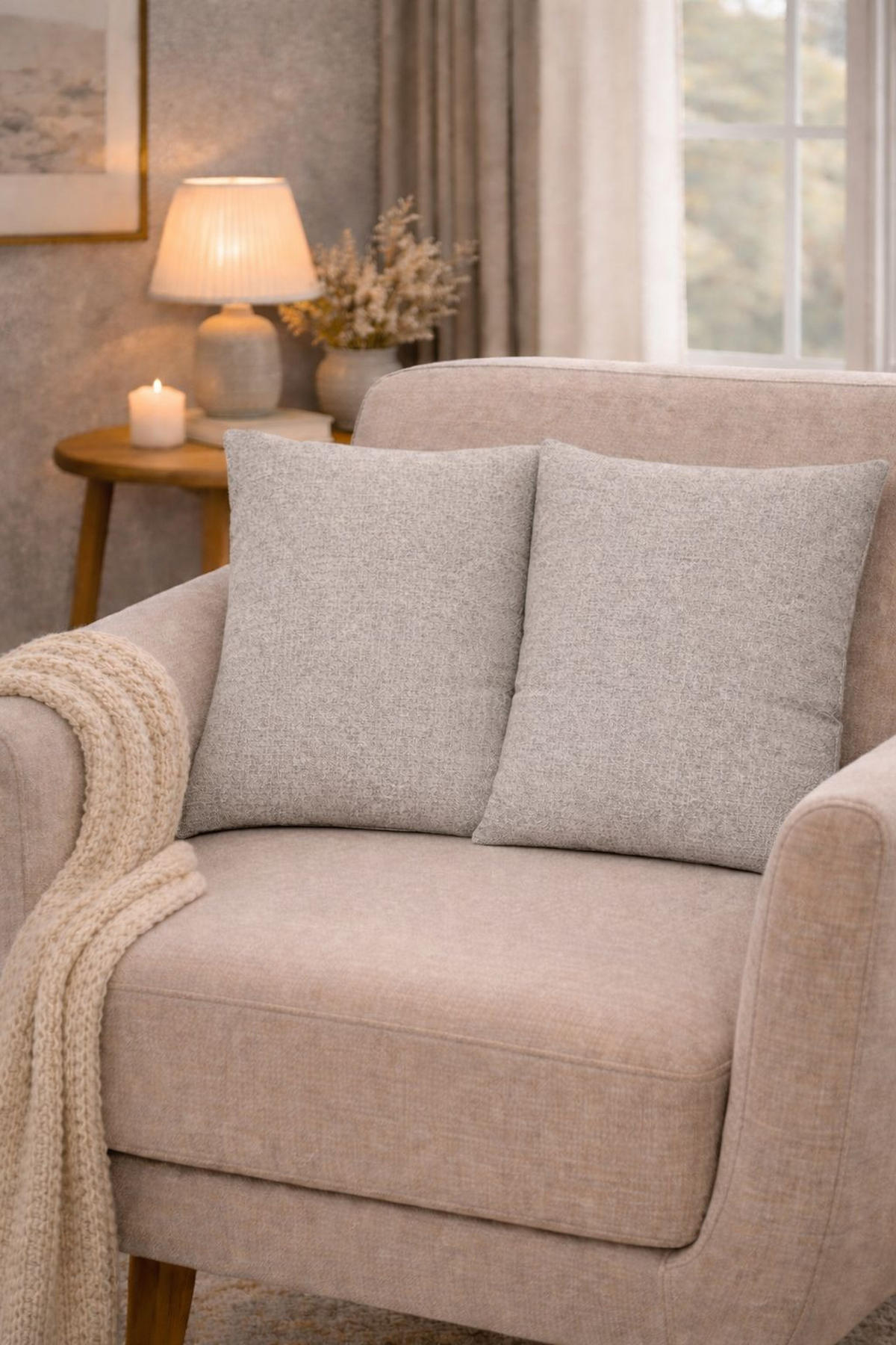 ZIERKISSEN  50/50 cm   - Grau, Basics, Textil (50/50cm)