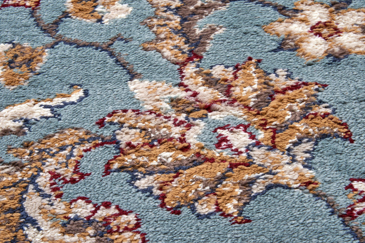 FLACHWEBETEPPICH 160/235 cm Luxor Creme, Mintgrün  - Creme/Mintgrün, Design, Kunststoff/Textil (160/235cm)