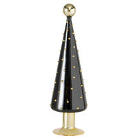 DEKOBAUM  - Goldfarben/Schwarz, Basics, Glas (10/34cm) - Boltze Home