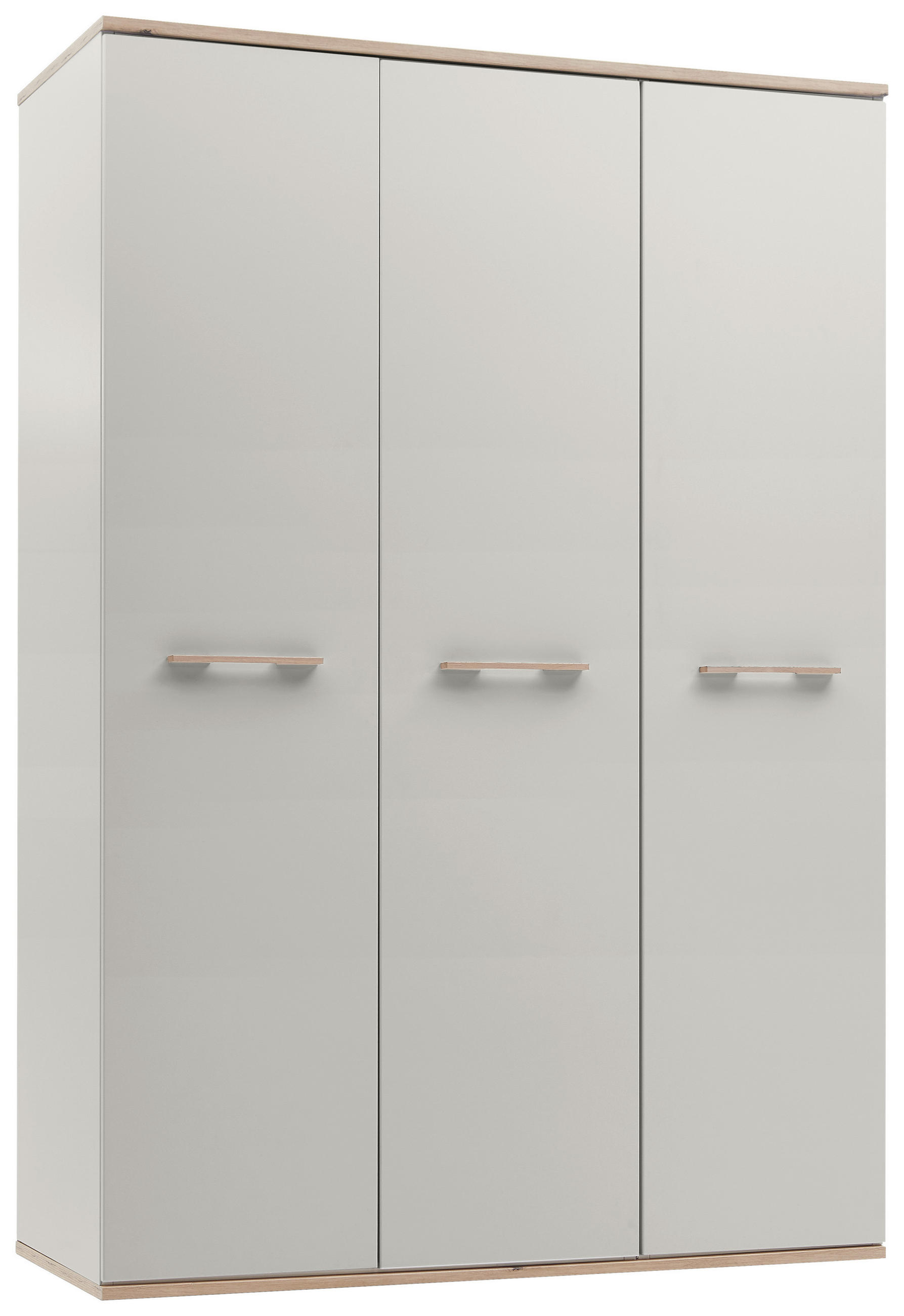 DREHTÜRENSCHRANK 3-türig Eichefarben, Hellgrau  - Eichefarben/Hellgrau, KONVENTIONELL, Holz/Holzwerkstoff (138/203/61,5cm) - Venda