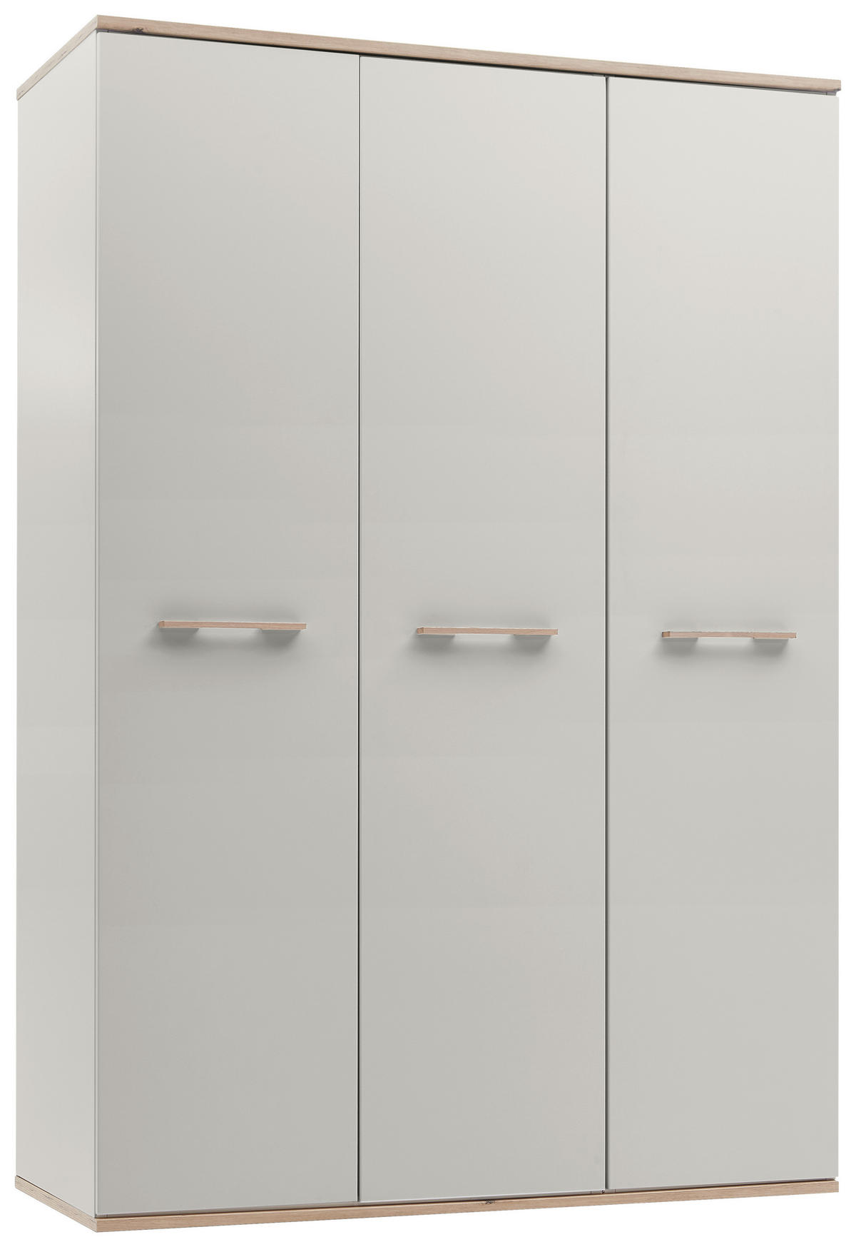 DREHTÜRENSCHRANK in Eichefarben, Hellgrau  - Eichefarben/Hellgrau, Konventionell, Holz/Holzwerkstoff (138/203/61,5cm) - Venda