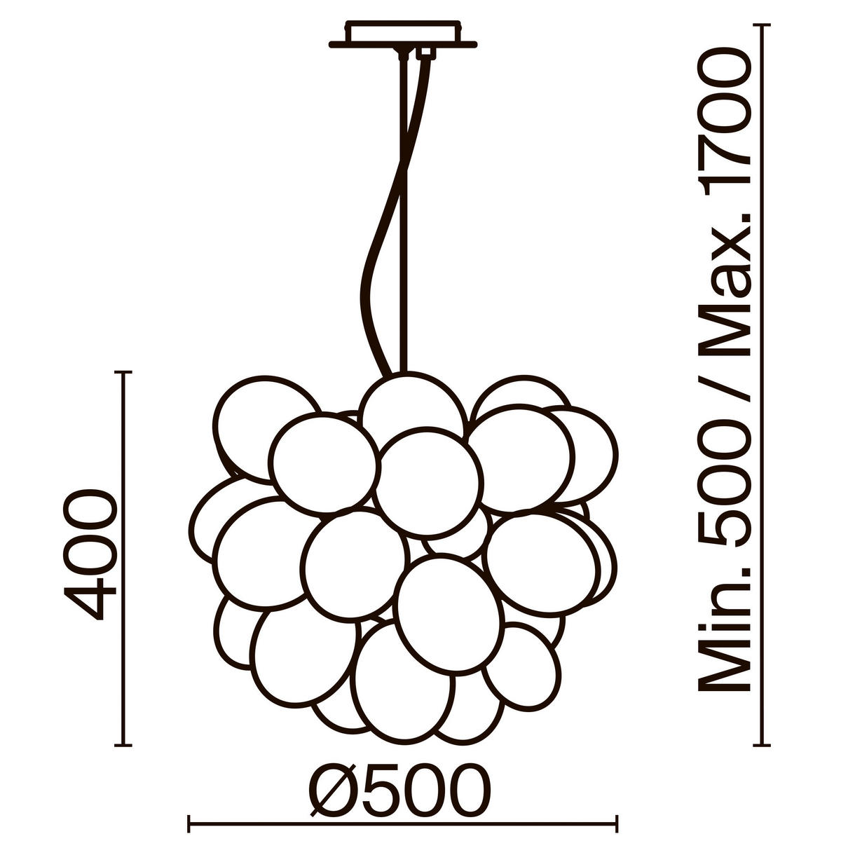 PENDELLEUCHTE  50/40/50 cm   - Bernsteinfarben/Nickelfarben, Trend, Glas/Metall (50/40/50cm) - MAYTONI