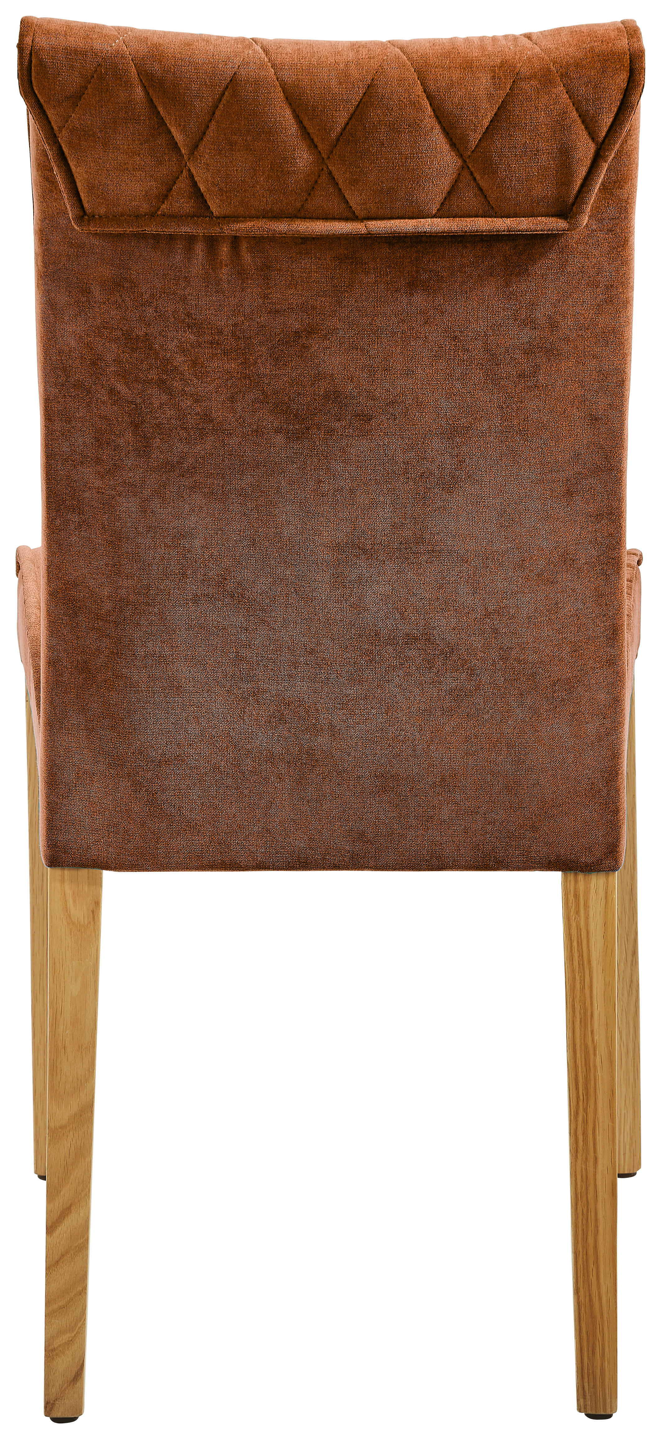 STUHL in Holz, Textil Orange, Eichefarben  - Eichefarben/Orange, KONVENTIONELL, Holz/Textil (46/95/64cm) - Cantus