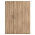 DREHTÜRENSCHRANK 151/197/60 cm 3-türig Sonoma Eiche  - Silberfarben/Sonoma Eiche, Design, Holzwerkstoff/Kunststoff (151/197/60cm) - Novel