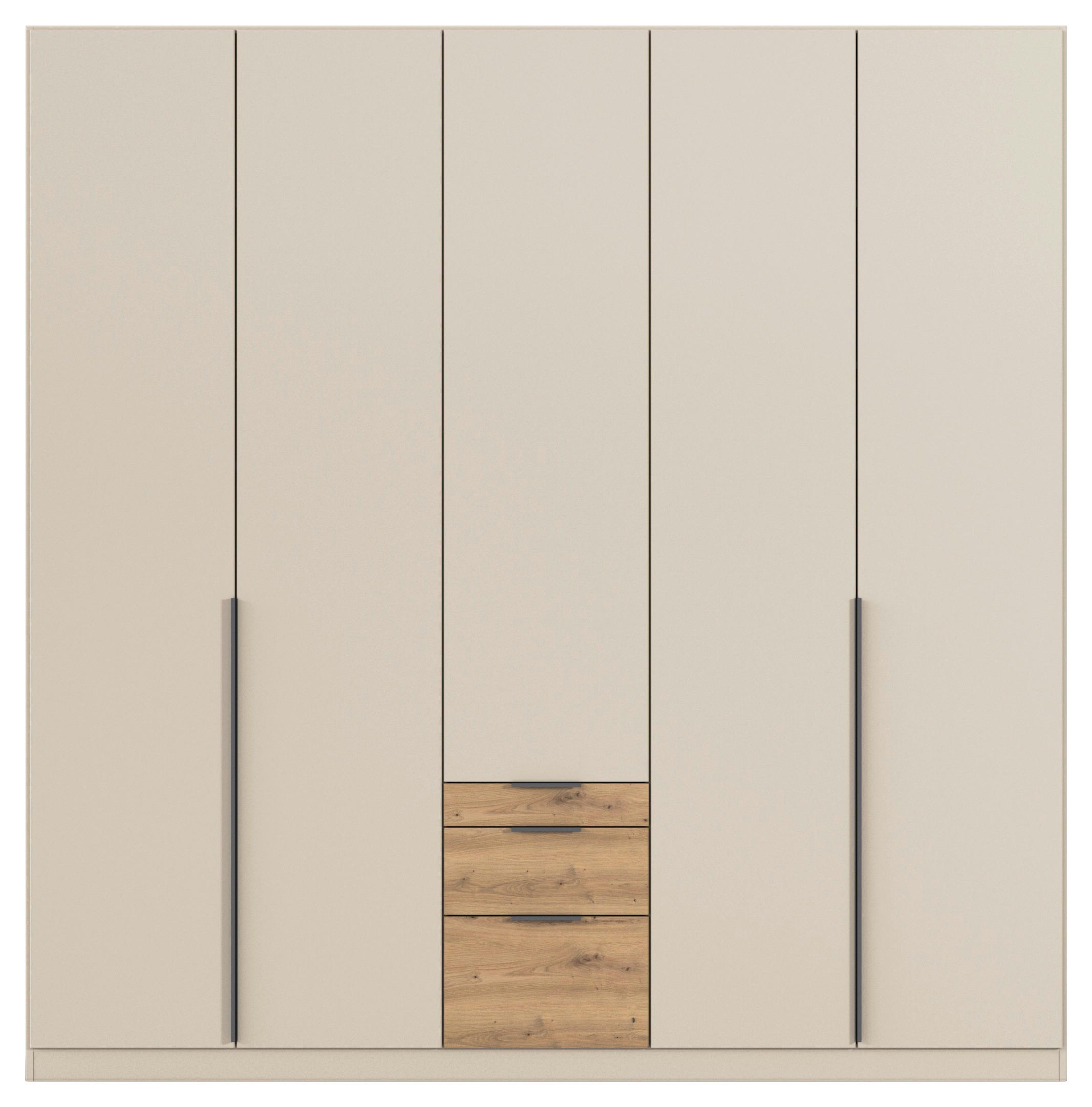 Drehtürenschrank mit Schubladen 226cm Alabama Super Champagner