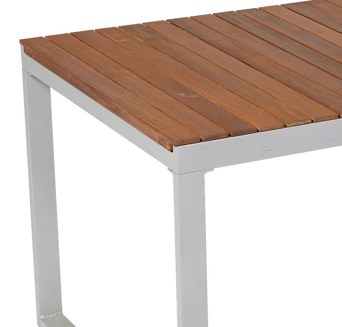 GARTENTISCH 150-200/90/74 cm Holz, Metall rechteckig  - Silberfarben/Akaziefarben, ROMANTIK / LANDHAUS, Holz/Metall (150-200/90/74cm) - Gardenson