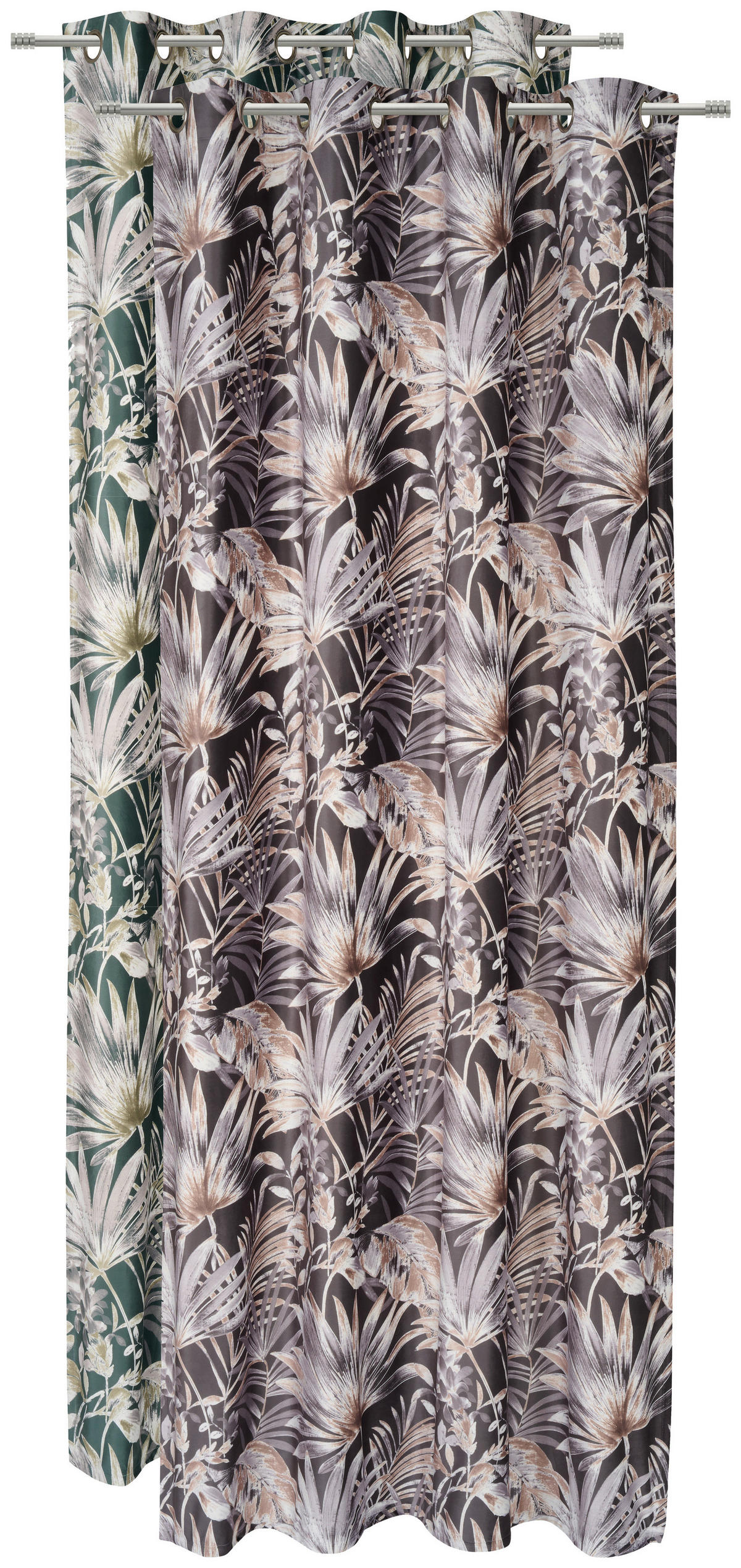 ZÁVĚS S OČKY, neprůsvitné, 140/245 cm - zelená, Lifestyle, textil (140/245cm) - Esposa