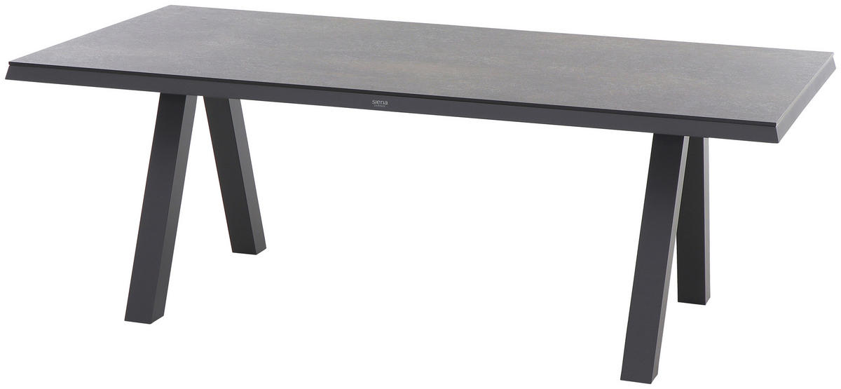 GARTENTISCH 200/100/74 cm Metall rechteckig  - Anthrazit/Titanfarben, Basics, Kunststoff/Metall (200/100/74cm) - Siena Garden