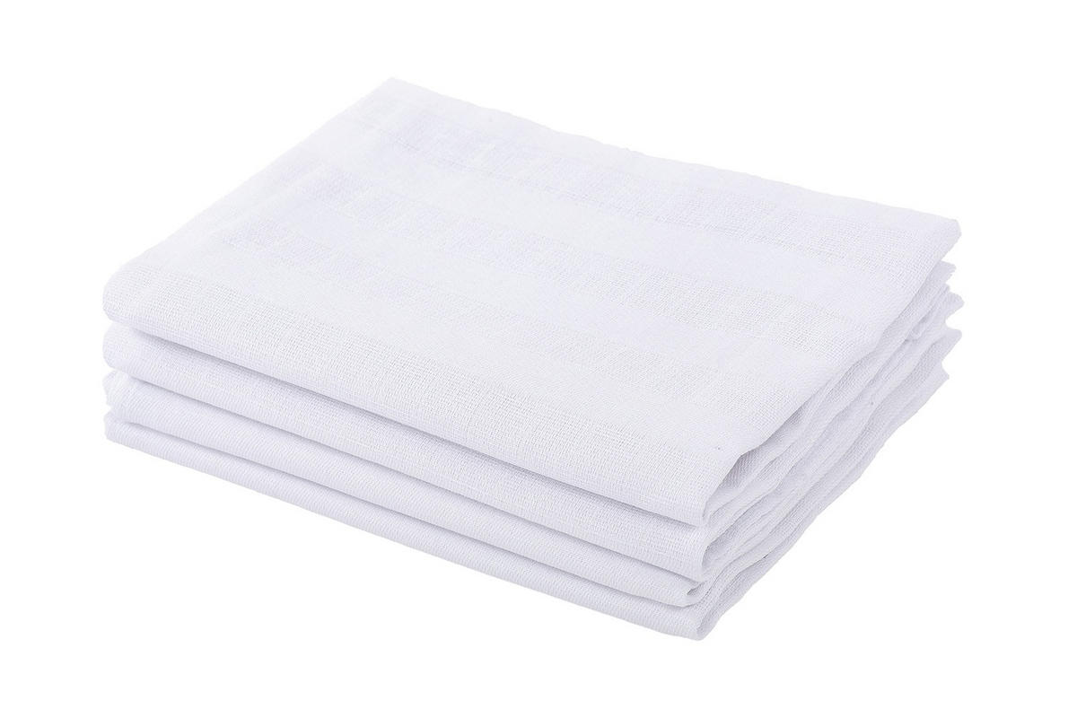 SET PLATNENIH PELENA - bela, Osnovno, tekstil (70/75cm)