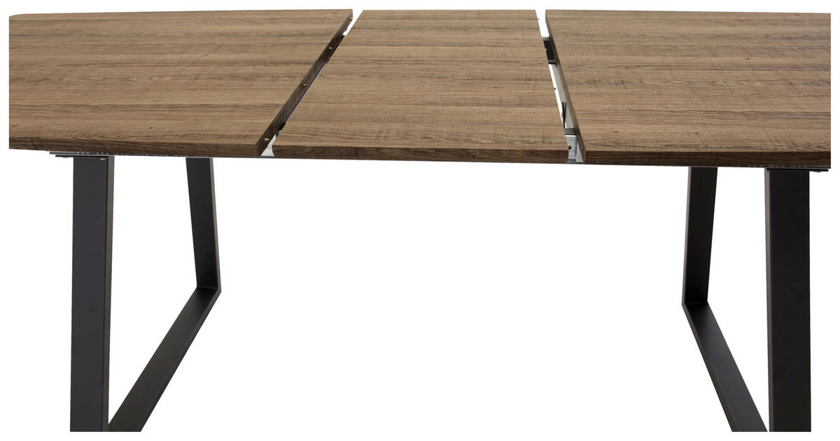 MATBORD i trä, metall 160-200/85/75 cm   - brun/svart, Design, metall/trä (160-200/85/75cm) - Livetastic