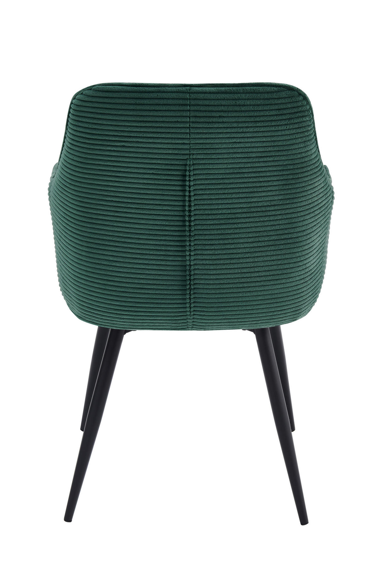 ARMLEHNSTUHL-SET 2 Stück  in Stahl Mikrofaser, Feincord  - Schwarz/Grün, MODERN, Textil/Metall (53/85/62cm) - MID.YOU